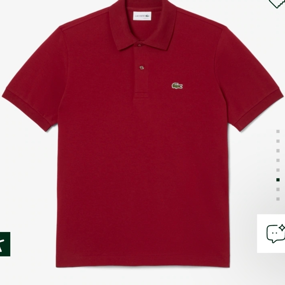 Lacoste Men's Deep Red Short-Sleeve Polo
